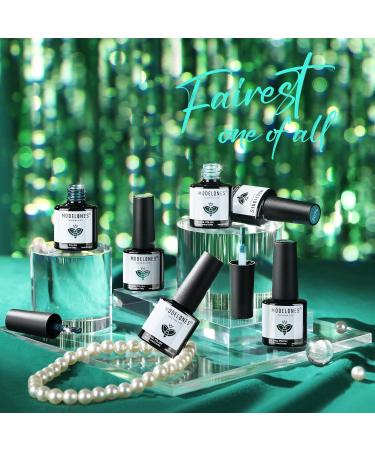 modelones Gel Nail Polish Glitter Green - 6 Pcs Glitter Green Sparkle Gel Polish Kit Soak Off Nail Lamp Avocado Dark Green Nail Gel Nail Kit Nail Art Design Gifts for Women BLINKING BRILLIANT - Buy Online on GoSupps.com