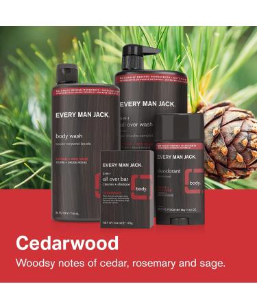 Every Man Jack Cedarwood Deodorant Spray - Aluminum Free Long Lasting Plant-Based Men's Deodorant (3.5 oz Pack of 3) - Odor Crushing & Chemical Free - Buy Online on GoSupps.com