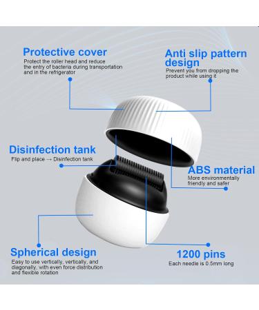 Facial Roller Needles Dermaroller Face with Needles Professional Derma Needle Roller Microneedling Hair Roller 0.5 mm Roll Beard 1200 Derma Roller Needles for Facial Hair and Beard Care - Buy Online on GoSupps.com