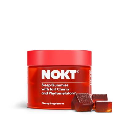 NOKT Sleep Gummies - Tart Cherry & Vegan Melatonin Sugar-Free Gluten-Free Nutritional Supplement 30 Gummies Tart Cherry Flavor Gummy Form Deep Restorative Sleep Support