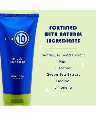 Miracle Firm Hold Gel Unisex by It's A 10 - 5 oz | Strong Hold Styling Gel - Buy Online on GoSupps.com