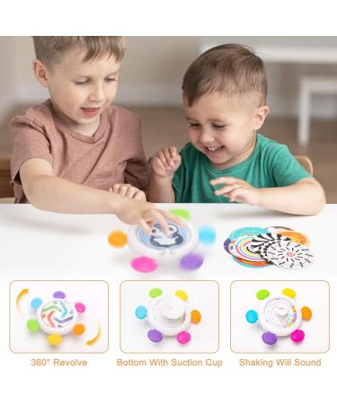 Shop Cldy Baby Teething Ring - Rudder Grasping Toy & Teething Aid for 3+ Months | 12 Cards 24 Patterns Rotating Fidget Spinner - Ideal Nursing Accessories - Buy Online on GoSupps.com