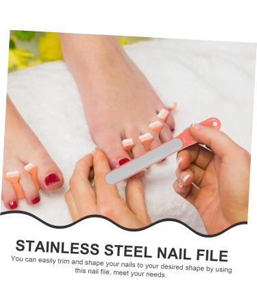 FRCOLOR Stainless Steel Nail File Nail File Strip Fingernail File Nail Files Tools Nail Polish File Metal Nail File Board Nail Art Tools Nail Trimming Tools Abs Manicure Tools Care - Buy Online on GoSupps.com