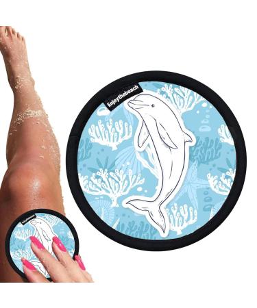 de Plage en Microfibre Doux Outil de Nettoyage Portable | Taille compacte avec Poils Doux Brosse Pratique pour Nettoyer Les Jambes Dauphin