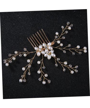 DOITOOL Wedding Crystal Headpiece Tiara Bridal Pearl Headpiece Pearl Hair Comb Women Hairpin Bride Insert Comb Manual Hair Accessories Miss - Buy Online on GoSupps.com