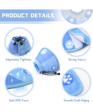 Supet Cat Cone Collar - Soft Adjustable Recovery Collar for Cats - Blue - Small (Neck 5.5-9.5) - Buy Online on GoSupps.com