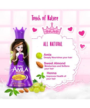 Dabur Kids Shampoo 200 ml - Natural Nourishing Formula with Amla Almond & Shikakai | Gentle Cleansing for Stronger Hair - Buy Online on GoSupps.com