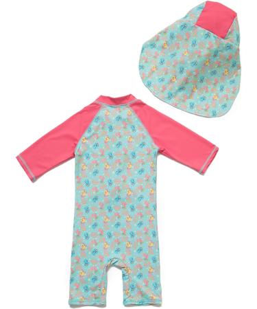 Bonverano Baby Girls UPF 50+ Sunsuit with Sun Cap - 18-24 Months - Buy Online on GoSupps.com