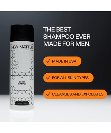 Scrub Shampoo for Men - Natural Itchy Scalp Relief Vegan & Paraben/Sulfate Free 8.45 Fl Oz - Buy Online on GoSupps.com