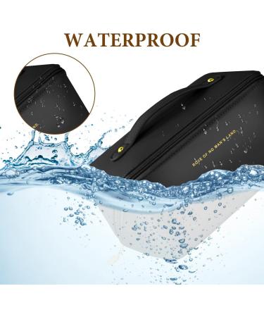 Aucuu Premium PU Cosmetic Travel Bag | Large Capacity & Waterproof Organizer for Women | Portable & Multifunctional Zipper Bag - Buy Online on GoSupps.com