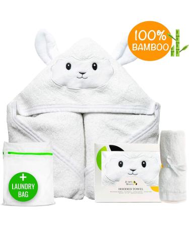 JM Organic Bamboo Hooded Baby Towel - Hypoallergenic & Absorbent - Perfect Baby Gift Set - Buy Online on GoSupps.com