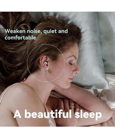 Earrings for Sleeping - Soft Reusable Noise Earplugs | Silicone Hearing Protection | 8 Attachments XS/M/L | 27 dB Noise Reduction | Concert Ready | Available in White & Black - Buy Online on GoSupps.com