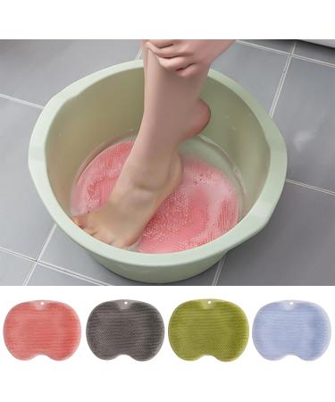 Giugio Non-Slip Silicone Massage Pad - Back Scrubber & Foot Brush with Suction Cup | Exfoliating Shower Massager (Green) - Clean Exfoliate & Massage - Buy Online on GoSupps.com