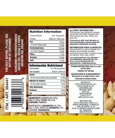 RKBROTHERS Kirkland Signature Super Extra-Large Roasted & Salted Peanuts 1.13kg Pack of 2 - Buy Online on GoSupps.com