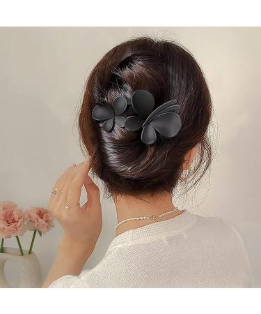 Matte Hair Claw Clips Set - 3 Pieces Double Butterfly Duck Bill Clips for Styling Thick Hair - Non-slip Barrettes for Women and Girls - Buy Online on GoSupps.com