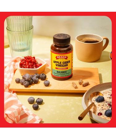 Bragg Daily Balance Apple Cider Vinegar and Sensoril Ashwagandha Capsules - 750mg of Acetic Acid Energy & Weight Management Support - (90 Pills) - Buy Online on GoSupps.com