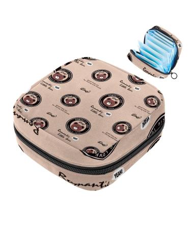 Romantic Little Bear.jpg Women's napkin storage bag portable period pocket for women teenagers girls menstrual cup pocket still insert holder