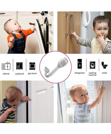 Child Safety Locks - Baby Proof Cabinet Strap Latch for Drawers, Closet, Appliances - Pack of 2 - Buy Online on GoSupps.com