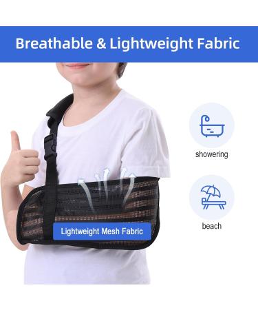 Kids Mesh Arm Sling for Showering | Breathable Shoulder Brace for Injuries | Fits Right & Left Arm (Large - Buy Online on GoSupps.com