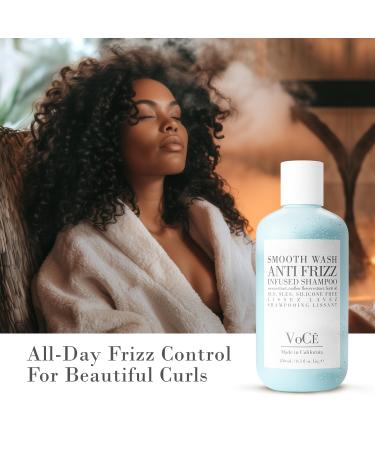 VoC Haircare Natural Smooth Shampoo - Anti-Frizz Curl Defining Shine Enhancing | Vegan Cruelty-Free Non-Toxic with Aloe Seed & Buriti Oil (8.5 oz - Buy Online on GoSupps.com