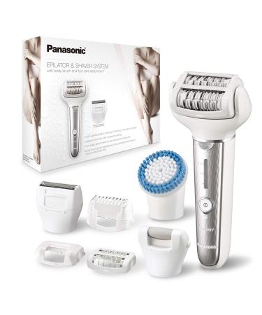 Panasonic Cordless Shaver & Epilator for Women | ES-EL9A-S | 7 Attachments for Gentle Wet/Dry Hair Removal, Foot Scrubber, Body Cleansing Brush - Buy Online on GoSupps.com