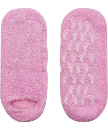 ieron 2 Pairs Soft Moisturizing Socks Gel Lining Can Infused with Essential Oils and Vitamins for Dry Hard Cracked Skin Moisturizing Day Night Care Skin (Blue Pink) - Buy Online on GoSupps.com