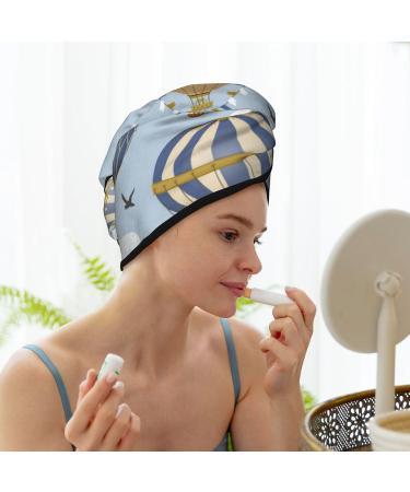 Microfiber Hair Drying Cap | Vintage Balloon Towel Wrap for Quick Drying Curly Long & Thick Hair - Buy Online on GoSupps.com