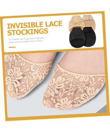 Holibanna 8 Pairs Lace Forefoot Pad Pumps High Heels for Women High Heel Liner Socks Half Forefoot Pads for Women Cotton Socks No Show Socks Floor Mat Cotton Pad Women's Non-slip - Buy Online on GoSupps.com