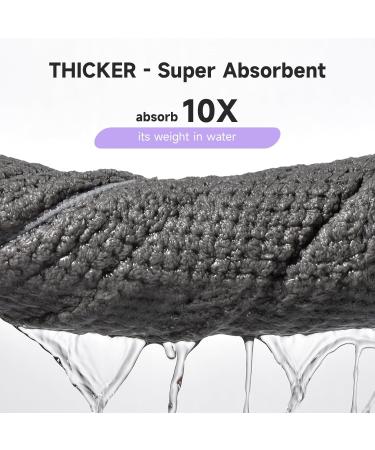 3 Pack Microfiber Hair Towel Wrap for Curly Hair | Super Absorbent Hair Drying Towels for Women & Kids | Hair Care Accessories - Grey Camel Brown - Buy Online on GoSupps.com