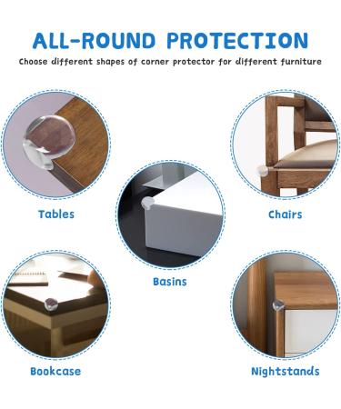 HoiHoo Corner Protector 12 Pack for Baby Safety | Tasteless Table Corner Guards for Baby Proofing | Furniture Corner Covers for Childproofing - Buy Online on GoSupps.com