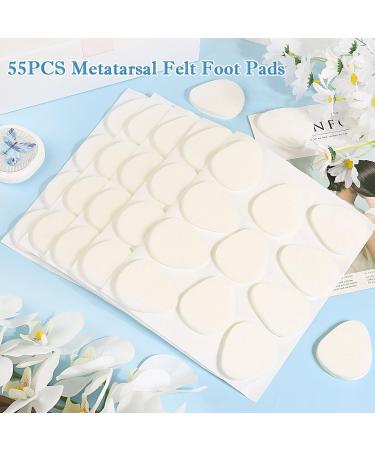 Shynek 55Pcs Metatarsal Foot Pads - 1/4 Thick Adhesive Cushions for Women & Men | Pain Relief for Forefoot & Plantar Fasciitis - White - Buy Online on GoSupps.com