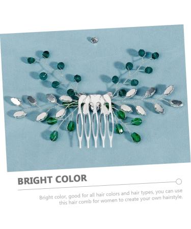 Housoutil Wedding Headpiece for Bride Hair Accessories for Wedding Green Hair Accessories Green Rhinestone Hair Side Comb Bridal Hair Accessory Crystal Emerald Women's Rhinestones - Buy Online on GoSupps.com