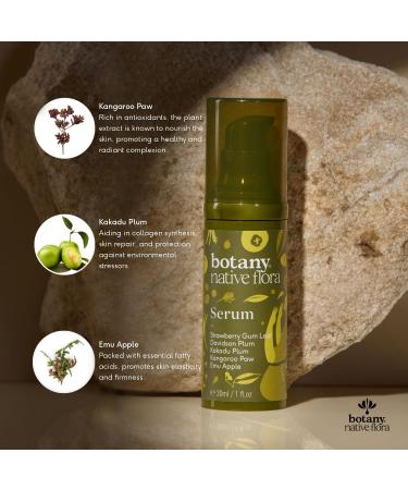Botany Native Flora Serum - Fast-Absorbing Hydrating Face Serum with Australian Plant Extracts for Revitalized Skin UV & Pollution Protection - 1 Fl Oz - Buy Online on GoSupps.com