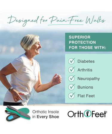 Orthofeet Coral Women's Sneakers 9 Wide Black - Plantar Fasciitis & Heel Pain Relief Shoes with Extended Widths - Orthopedic Walking Shoes for Diabetic Bunions - Buy Online on GoSupps.com
