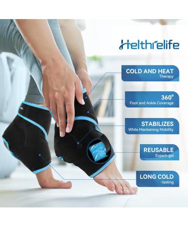 Ankle Ice Bag Wraps for Swelling & Pain Relief - Reusable Gel Packs for Plantar Fasciitis Sprained Ankles & Injuries - Set of 2 - Buy Online on GoSupps.com