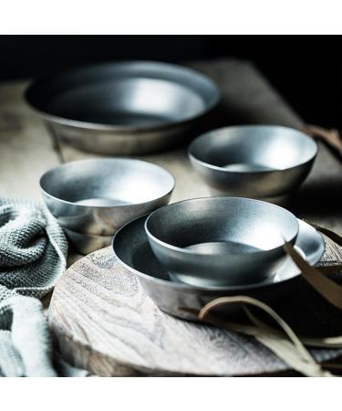 R tro bols m langeurs d'acier inoxydable pour la cuisine bols m langeurs en m tal pour la portion de cuisson faisant cuire le poids l ger s r de lave-vaisselle de stockage de pr paration alimentaire - Buy Online on GoSupps.com