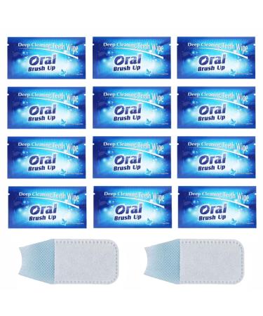 14 PCS Disposable Wipe Oral Finger Brush Up Teeth Cleaning Tools Teeth Whitening Strips for Oral Deep Cleaning Treatments (14)
