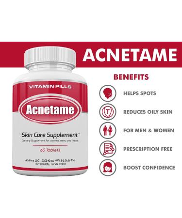 Acnetame Vitamin Pills Skin Care Supplement - Pack of 2 - 60 Tablet - Buy Online on GoSupps.com