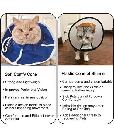 Yanzisno1 Cat Cone Collar - Adjustable Medium Elizabethan E-Collar for Cats and Kittens - Soft Nonwoven Fabric - Stop Licking and Head Scratching Post Surgery - Prevent Infections - Buy Online on GoSupps.com
