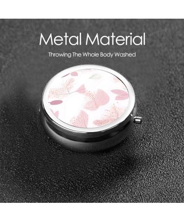 Hand-Painted Floral Round Pill Box | 3 Compartment Travel Organizer for International Buyers - Buy Online on GoSupps.com