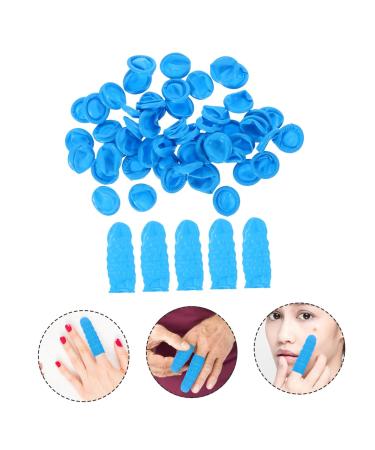Veemoon 100pcs Nitrile Finger Cots - Sky-Blue Finger Protectors for Secure Grip & Protection | Durable Finger Sleeves for Crafting & Electronics - Buy Online on GoSupps.com