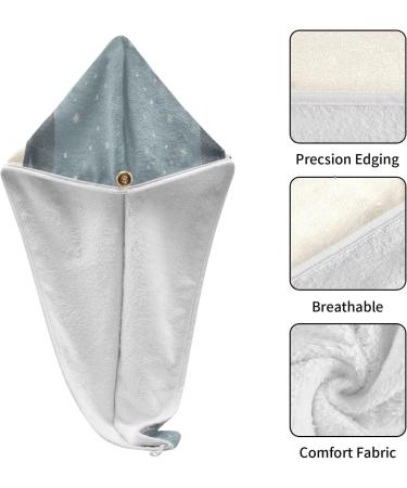 Moon Penguin Hair Towel 2 Pack | Super Absorbent Quick Dry Turbans for Women & Girls - Perfect Hair Drying Solution - Buy Online on GoSupps.com