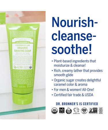Dr. Bronner's Organic Shaving Soap Variety Pack - Lavender, Tea Tree, Lemongrass - 7oz, 3-Pack - Buy Online on GoSupps.com