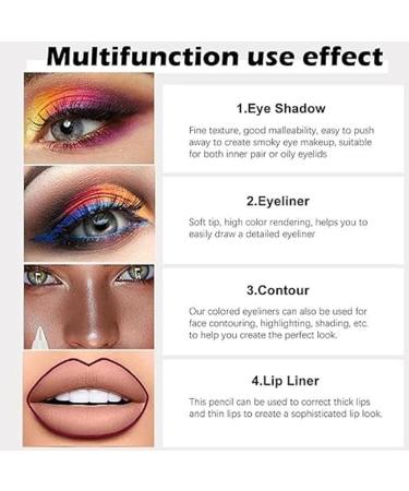  Generisch Set of 14 eyeliner pencils - Waterproof glitter eye makeup - For makeup enthusiasts beginners parties everyday wear weddings - Buy Online on GoSupps.com