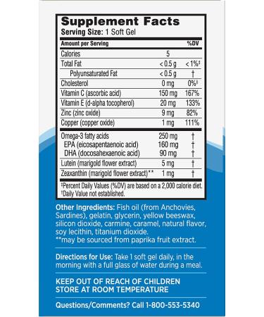 Bausch & Lomb Ocuvite Adult 50+ Eye Vitamin & Mineral - Enhance Eye Health for Adults 50 - Buy Online on GoSupps.com