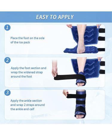 XL Full Coverage Ankle and Foot Ice Pack Wrap - Reusable Gel Packs for Plantar Fasciitis and Sprained Ankles - Blue 1.0 - Buy Online on GoSupps.com