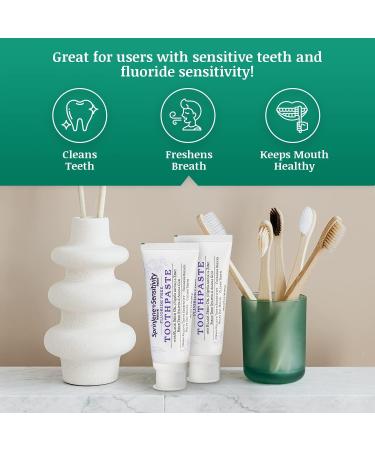 Sprinjene Sensitive Teeth & Gum Toothpaste 2 Pack - Natural, Fluoride Free, SLS Free, with Black Seed Oil & Zinc - Fresh Breath, Dry Mouth Relief - Buy Online on GoSupps.com