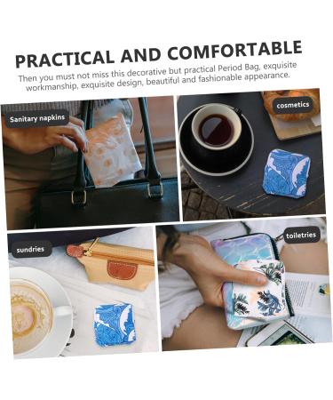 Buy BUIFULSIC 2ST Washable Napkin Bag for Period Pads & Tampons | Stylish Cotton Handbag for Travel & Everyday Use - Buy Online on GoSupps.com