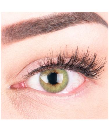 Very covering and natural green contact lenses Silicone Comfort Novelry Color "Rose Green" + container of Glamlens - 1 pair (2 pieces) - Dia 14.00 - With strength -1.50 dioptries -1.5 Dioptries 8.6 millimeters 14.00 millimeters 2.0 - Buy Online on GoSupps.com