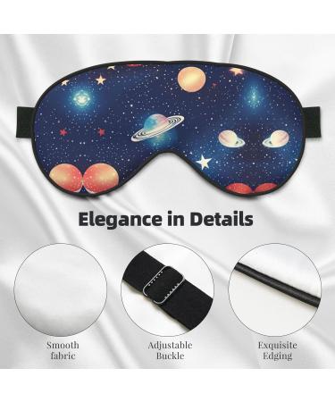 Starry Sky Universe Space Print Eye Mask - Ultra-Soft Light-Blocking for Optimal Comfort & Restful Sleep | International Shipping - Buy Online on GoSupps.com